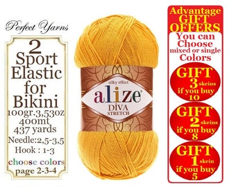 Bikini stretch, stretch yarn, bikini yarn, elastic yarn, bikini pattern, swimsuit yarn, lingerie yarn, bikini, swimsuit, lingerie
