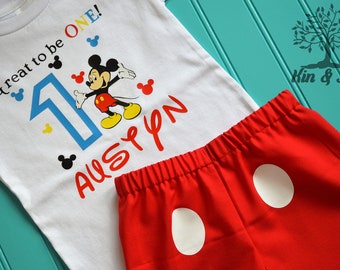 Mickey Mouse first birthday outfit