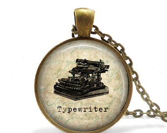 Typewriter Necklace Writer Gift Journalist Gift Typewriter Jewelry Vintage Antique Typewriter Keychain Author Gift for Writer Keychain