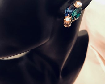 1950's Rhinestone Clip Earrimgs