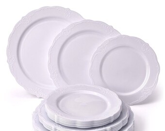 Royal Wedding Tea Party Plates, Disposable Plates, Vintage Plates, Bridal Shower Plates, Afternoon Tea, Downton Abbey, Picnic, BBQ, reusable