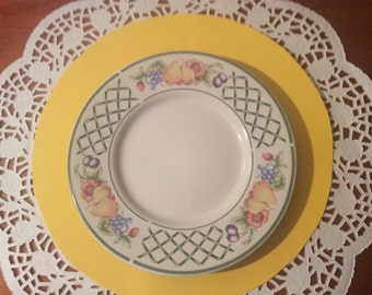 SALE! Set of 8 Botanica pattern by Signature Stoneware - side plates