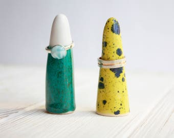 Ring Holder - Modern Ceramic Ring Cone - Ring Storage - Jewelry Organization - Ceramic Ring Cone holder - Ring display - Jewelry display