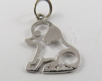 Puppy Dog Sterling Silver Charm or Pendant.