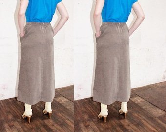forest green skirt solid color midi swing skirt medium