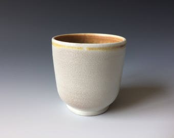 Wood fired porcelain cup
