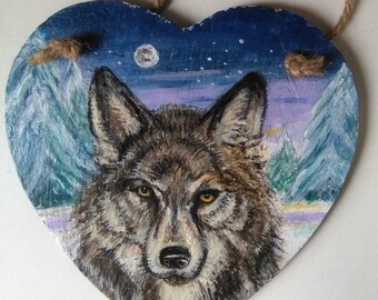 wolf in a wintery landscape