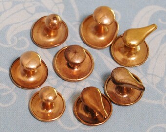 Early 1920s Shirt Stud Lot Antique Gold Filled Krementz Plate Vintage Supplies