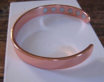 Magnetic Copper Bracelet Therapy Arthritis Healing 12 magnets Men Women Cuff +/- 2000 Gauss!