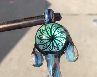 Dichroic Glass Drip Pendant