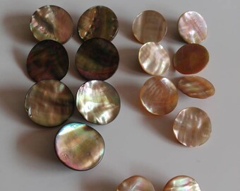 Vintage lot abalone mother of pearl buttons