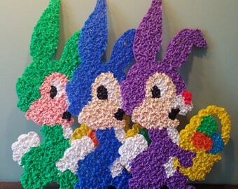 Vintage Melted Popcorn Easter Bunny