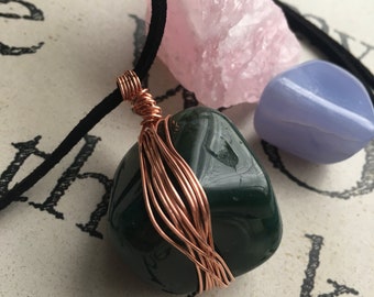 Green Moss Agate Necklace