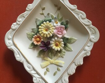 Beautiful Intricate Lefton Antique Wall Hanging
