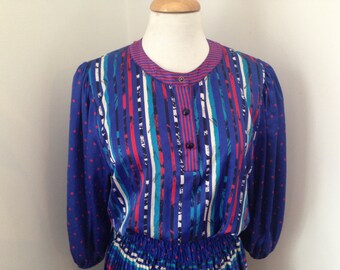 Diane Fres, 80's printed dress