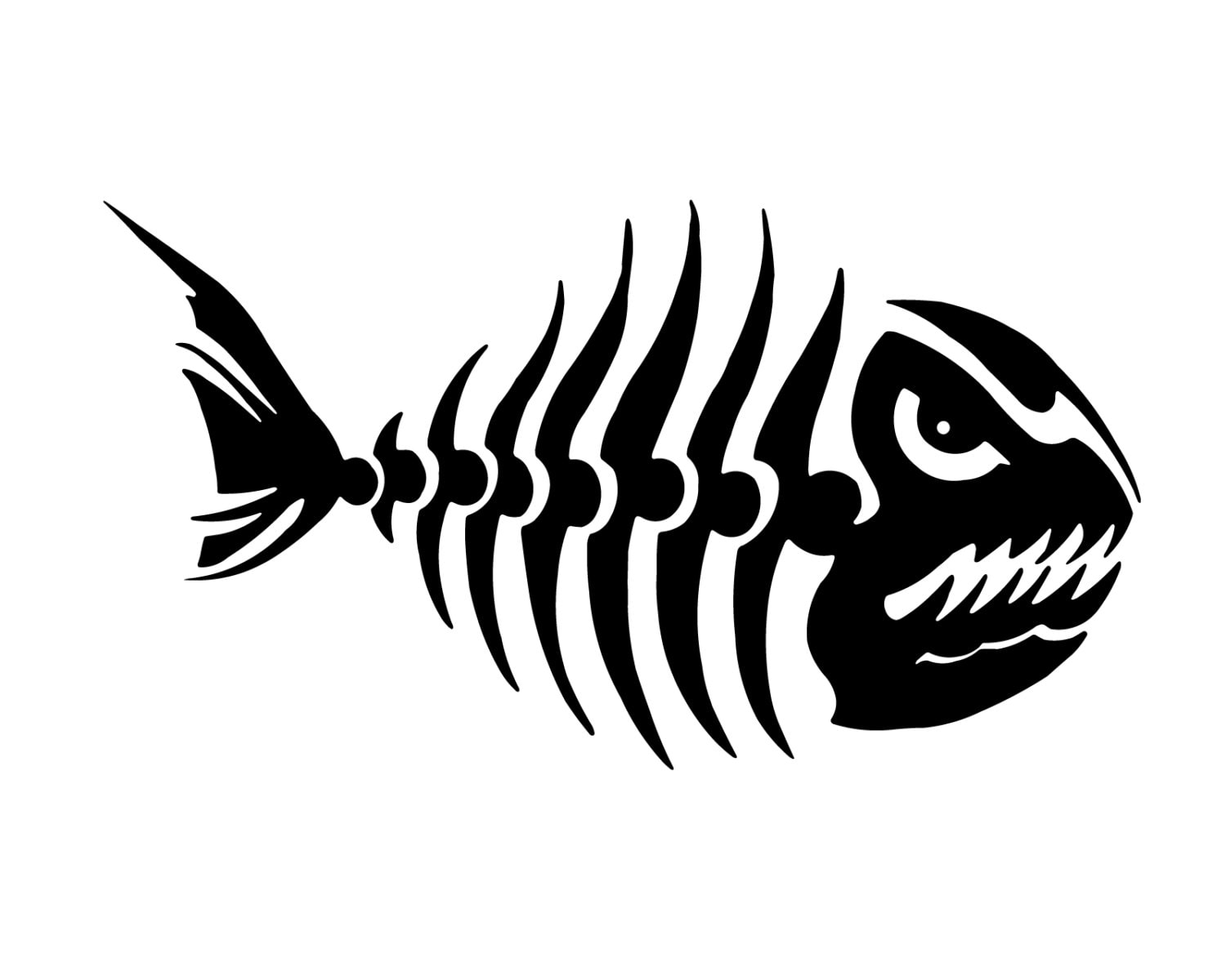 Download Fish Skeleton Decal Fishing Decal Outdoorsman Fish Sticker