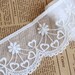 2 Yards Lace Trim White Tulle Flower Heart Wedding Trim 2.36 inches width