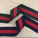 1.5", 2" Striped Grosgrain Red Green Grosgrain Flat Ribbon, Fashion Striped Trim, Christmas grosgrain ribbon