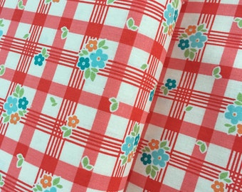 Tablecloth in Red Cotton Fabric from the Road Trip Collection by Riley Blake