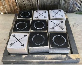Rustic Wood Tic Tac Toe Game, Outdoor Games, medium