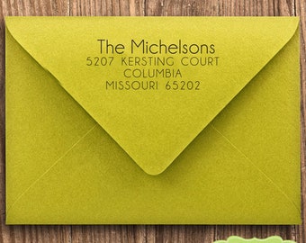 CUSTOM address STAMP from USA, pre inked stamp, Wedding Stamp, rsvp stamp, return address stamp with proof - Custom Address Stamp b5-61