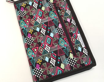 Standard knitting needle case for circulars, interchangeable tips, and short dpns in Modge Podge