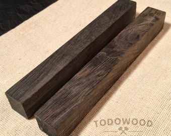 STABILISED Bog OAK, Two Billet of wood, Precious wood, Raw Materials, Turn Blank, For woodworking, Hobbies, Carpenter. Art 3.009-1