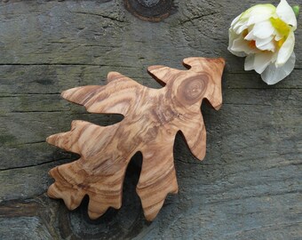 Oak Leaf Hair Barrette, THICK HAIR clip, Boho Hair Accessory, Natural Hair, Hair slider, Nature Lover gift, 90mm French barrette Clasp