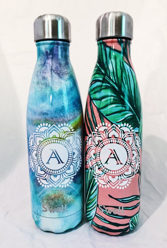 NEW Mother of Pearl Swell bottle with Mandala - Bridesmaids, Sorority, Yoga, Teacher, Personalized Swell, Custom Swell, Swell Bottle