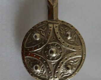 Vintage Scottish Edinburgh Silver 1956 Sword and Shield Kilt Pin/Dress Brooch - 80mm x 27mm.