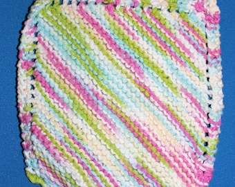 Knitted cotton dishcloth *Free Shipping*