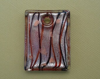 Murano Lampwork Pendant, 30x40x0.5mm.