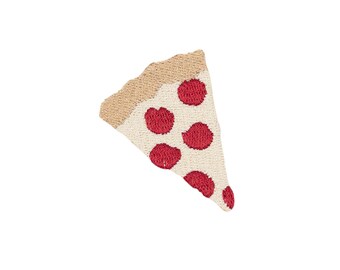 Pizza Emoji Embroidered Iron On Patch - FREE SHIPPING