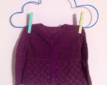 Baby Girl Cardigan, Crocheted Baby Sweater, Baby Girl Pink, Baby Shower Gift, Cardigan Baby, Baby Girl Clothing, Baby Crochet Clothing