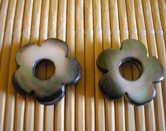 Shaped beads with a hole drilled Pearl flowers