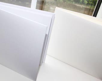 Plain, Blank, DIY, Un-Personalised Guest Book in White or Ivory, Birthday, Anniversary, Wedding, Christening - Charlotte Elisabeth GB000