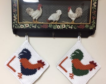 Rooster Potholder Set