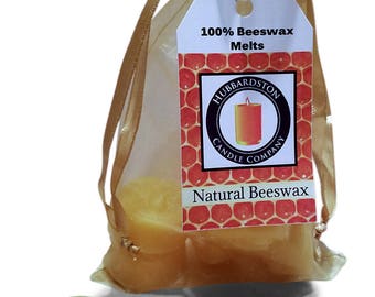 100 Percent Pure Beeswax Melts, Natural Honey Scented Round Melts, 100% Pure Natural Beeswax, Beeswax Tart, Flameless Candle