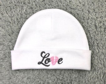 Newborn baby hat, preemie baby hat - baby girl, preemie girl, NICU hat, newborn photo prop, baby shower gift, micro preemie hat, baby feet
