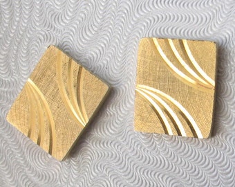 SALE Vintage Gold Rectangle Cufflinks