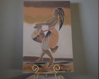 Sand Painting Vintage Dancing Woman