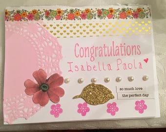 Baby Congratulations with lined envelope