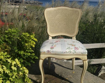 40% OFF NOW! French Louis XVI Chair Wicker Back & Floral Seat