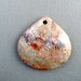 Coral Fossil Pendant Bead Gemstone Teardrop Heart Front Drilled Destash Rose Pink#18-020