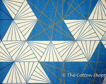 Tayutou Geometric Triangles Fabric ~ Canvas Fabric ~ Japanese Fabric ~ Linen Fabric ~ Cotton Fabric ~ Apparel Fabric ~ Home Decor Fabric
