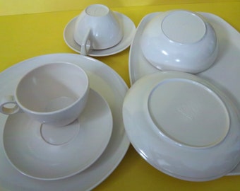 Vintage Off White Stetson Melmac Dinnerware Set 1960s