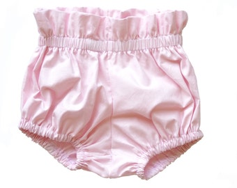 High Waist Bloomer | Pink | Sizes Newborn to 24 Months | Baby Girl, Newborn Photo Prop, Diaper Cover, Pink, Handmade