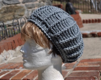 Gray Crochet Hat for Women - Lightweight Beret - Women's Hat - Gray Hat - Gray Beret - Women's Accessories