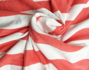 Bamboo Jersey | Coral Stripes