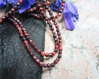 1a + + red tiger eye in fully faceted spheres only 2 mm!!!!!!